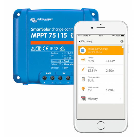 Victron Energy Charge Controller - SmartSolar MPPT 75/15 (12/24V-15A) - With Bluetooth